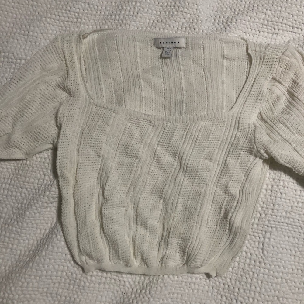 TopShop crop top with a square neck